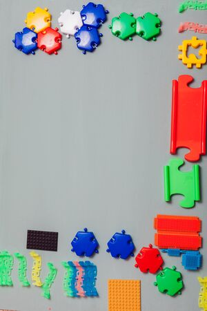 constructor for developing games as a learning childrens backgroundの写真素材