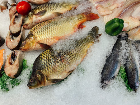 lots of fish for cooking like the background