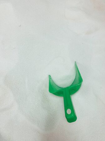 white sweet sugar and a juice for dosageの写真素材