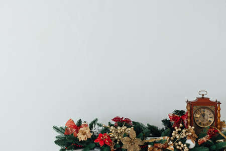 Christmas decor home Christmas tree with gifts for the new year 2021 2022の写真素材