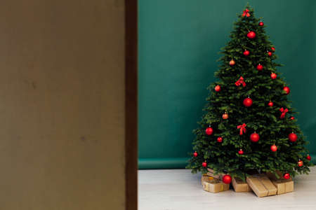 New Years Eve home Christmas tree toys holiday Decemberの写真素材