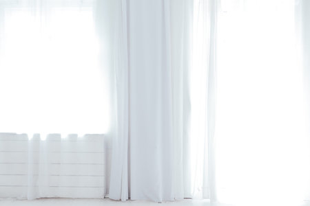 empty white window door door bright lightの写真素材