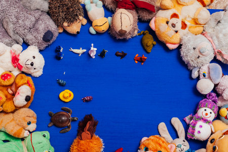 Childrens toy animals for developing boy gamesの写真素材