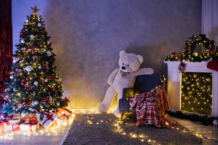Christmas Tree Lights Gifts Holiday Decor New Yearの写真素材