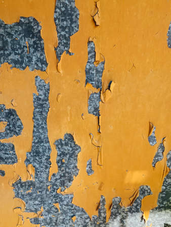 Old Vintage Grey Orange Metal Wall Texture Backgroundの写真素材