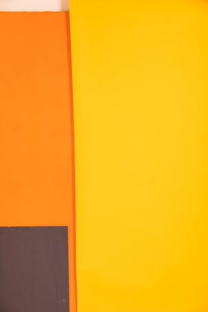 orange yellow brown as the backgrounds of the wall in the roomの写真素材
