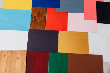 plywood of different colors as a background