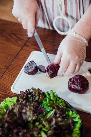 Woman Cook Preparing Delicious Food In Kitchen