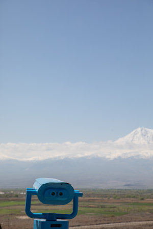 Beautiful landscape on Mount Ararat springの写真素材