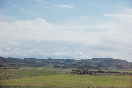 Beautiful landscape on the mountains of Armenia and the sky
