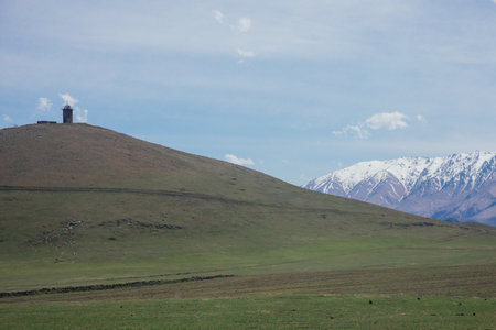 beautiful landscape on mountains and forest in Armeniaの写真素材