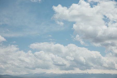 Beautiful landscape on the mountains of Armenia and the sky