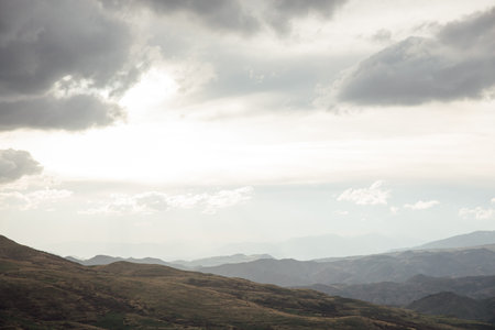 landscape on the Caucasus Mountains from Armenia