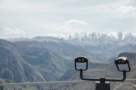 landscape on the Caucasus Mountains from Armeniaの写真素材