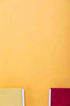 Yellow orange background and labels