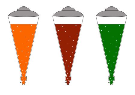Lemonade in retro cones, carbonated water, orange, Cola and tarragonのイラスト素材