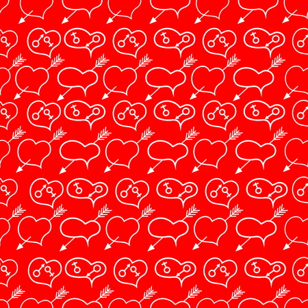 Valentine's Day. Texture for gift wrappingのイラスト素材
