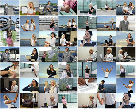 Business collage  Made of 49 photos の写真素材