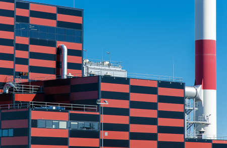 Eco-friendly peat-fired power stationの写真素材