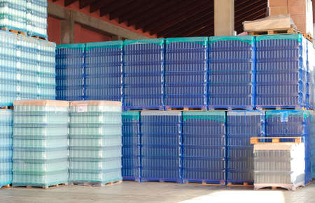 Bottles for wine making at storage.の写真素材