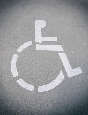 Place for disabled and invalid parking の写真素材