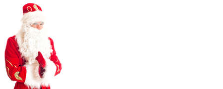Santa Claus. Space for your text. Isolated on white.の写真素材