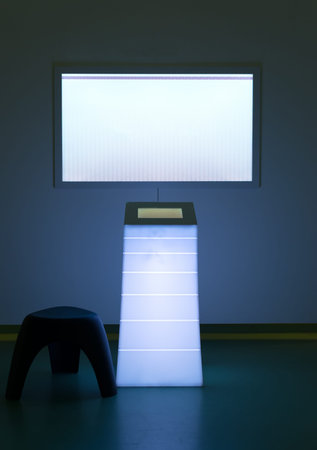 Blank public tv screen. Place for your text.の写真素材