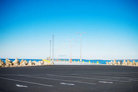 Empty pier for large ships.の写真素材