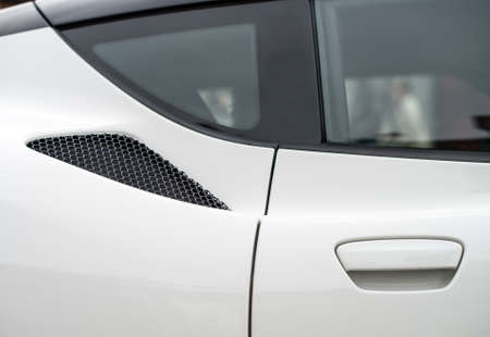 Door handle. Part of sports car.の写真素材