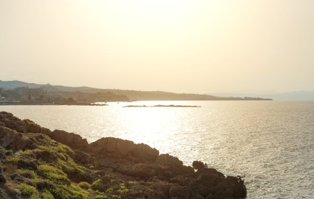 Sunset over the peninsula.の写真素材