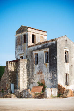 Dirty old abandoned unfinished house.の写真素材