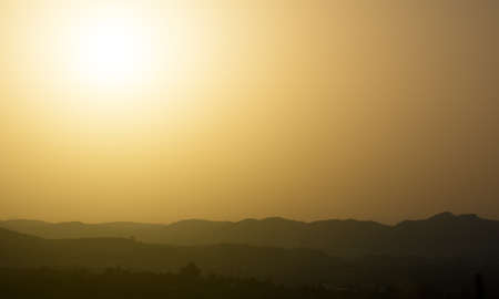 Beautiful sunset in the mountains.の写真素材