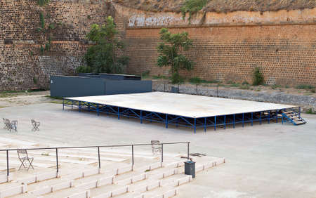 Empty outdoor stage of theatre.の写真素材
