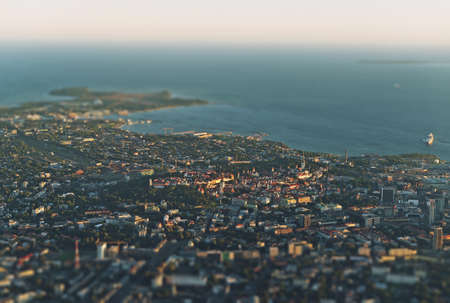 Aerial view of Old Tallinn, Estonia.の写真素材