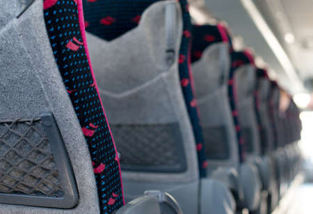 Empty seats in tourist bus.の写真素材