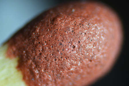 The Microscopic World. Match head under the microscope.の写真素材