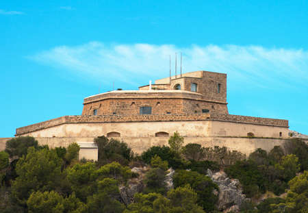 Ancient spanish fortress on the hill.の写真素材