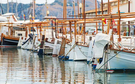 Many yachts and boats in the harbor.の写真素材