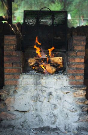 Empty grill. BBQ preparation place.の写真素材