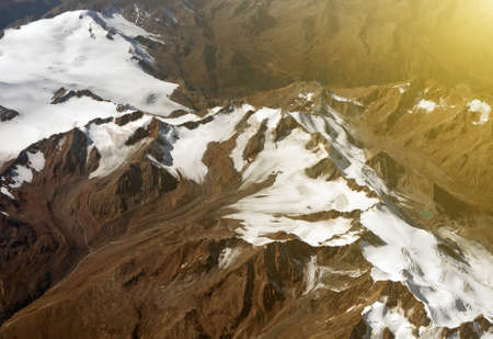 Glaciers in the mountains of the Alps.の写真素材