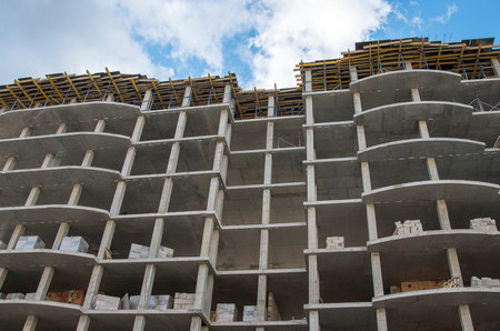 New modern residential building under construction.