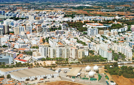 Aerial view of Faro, Algarve, Portugal.