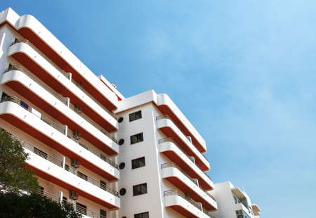 Apartment building in Portimao city, Portugal.の写真素材