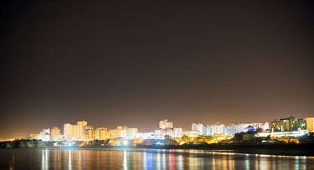 Night Portimao from the sea side.の写真素材