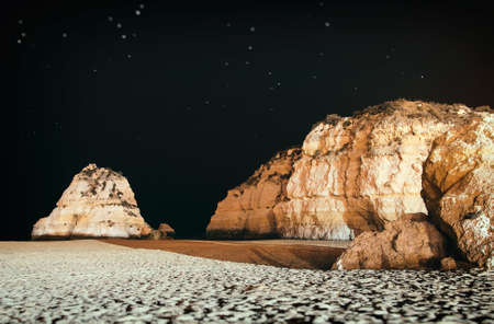 Beautiful rocky beach near the ocean.の写真素材
