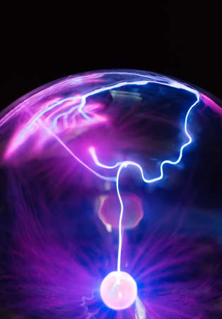 Close-up view of Plasma globe.の写真素材