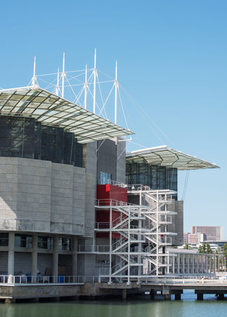 The Lisbon Oceanarium in Portugal. Oceanario de Lisboa.