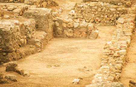 Excavations of ancient archaeological site.の写真素材
