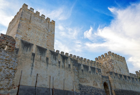 Castle of St. George in Lisbon, Portugal.のeditorial素材