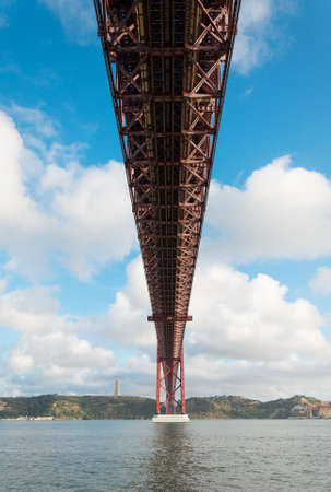 Under the Bridge of 25th april in Lisbon.の写真素材